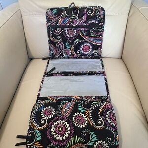 Vera Bradley Black Travel Organizer with Pink and White Accents